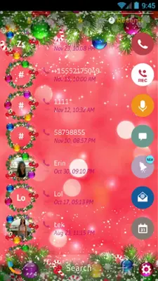 Theme Dialer Xmas Red android App screenshot 1