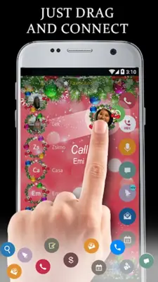 Theme Dialer Xmas Red android App screenshot 2