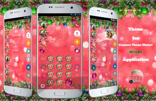 Theme Dialer Xmas Red android App screenshot 4